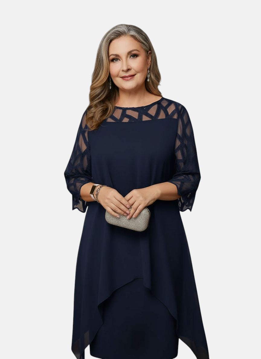 ELARA | ELEGANT TUMMY-COVERAGE MIDI DRESS