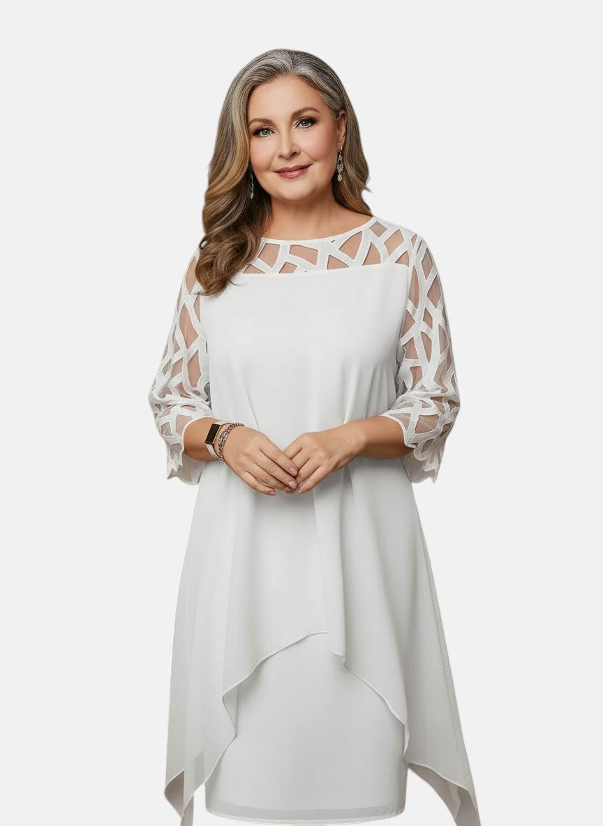 ELARA | ELEGANT TUMMY-COVERAGE MIDI DRESS