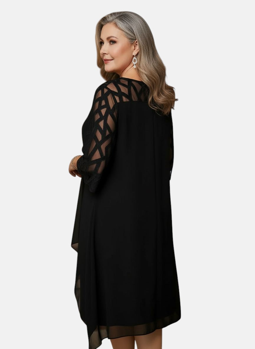 ELARA | ELEGANT TUMMY-COVERAGE MIDI DRESS