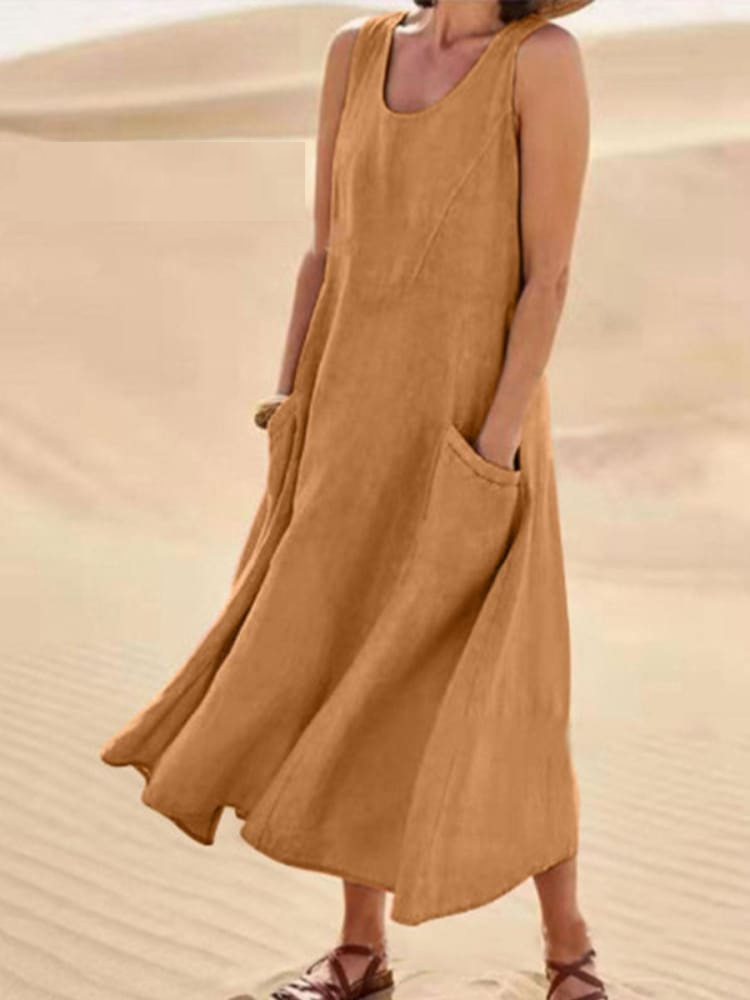 EMILIA | ELEGANT TUMMY-COVERAGE SUMMER DRESS