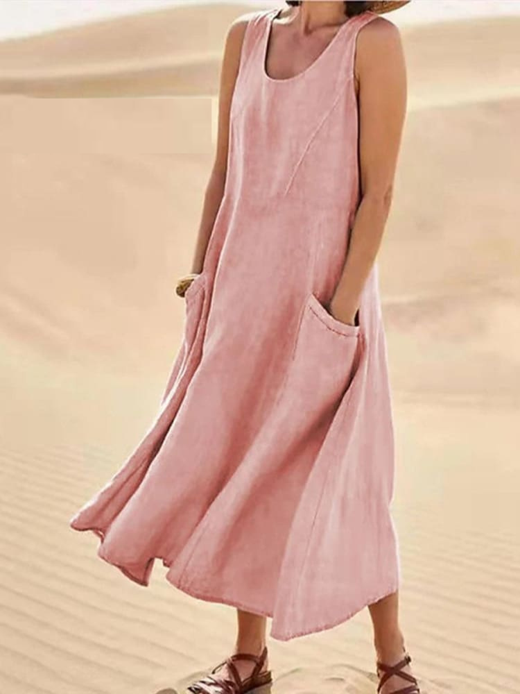 EMILIA | ELEGANT TUMMY-COVERAGE SUMMER DRESS
