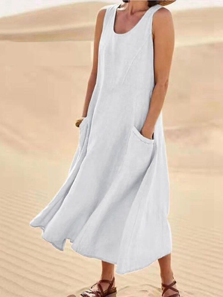EMILIA | ELEGANT TUMMY-COVERAGE SUMMER DRESS