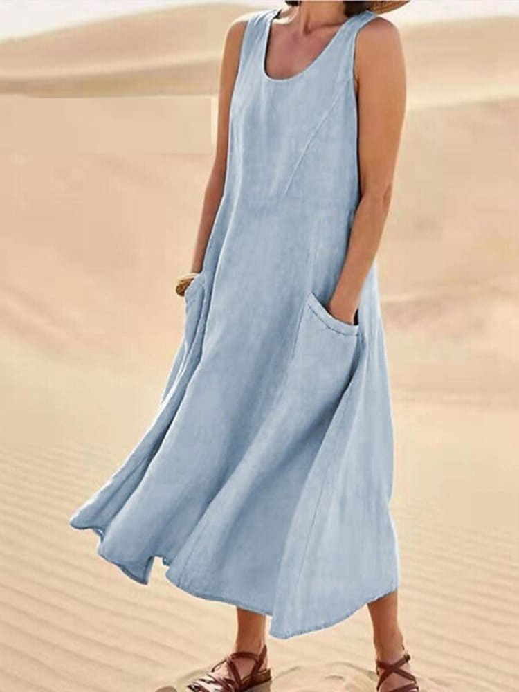 EMILIA | ELEGANT TUMMY-COVERAGE SUMMER DRESS