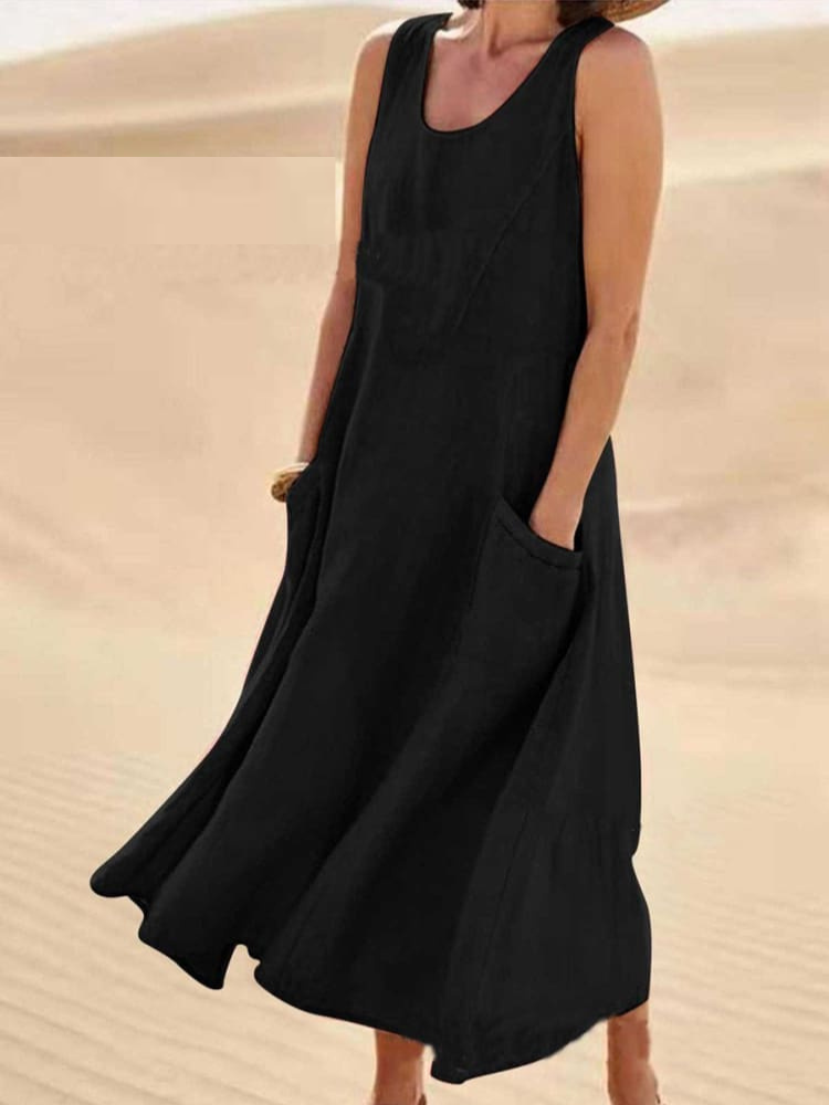 EMILIA | ELEGANT TUMMY-COVERAGE SUMMER DRESS