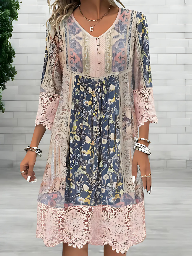 OPAL | ELEGANT BOHO TUMMY-COVERAGE FLOWY DRESS