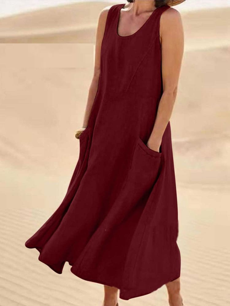 EMILIA | ELEGANT TUMMY-COVERAGE SUMMER DRESS