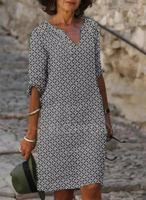 GEMMA | ELEGANT FLOWING TUMMY COVERAGE DRESS
