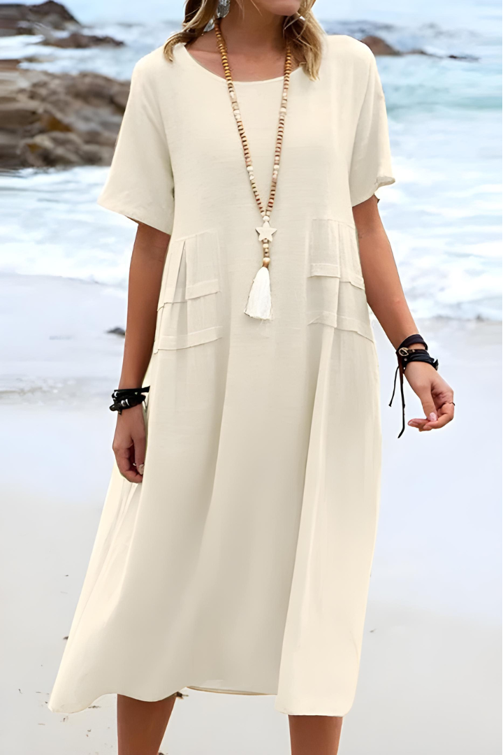 LEAH | ELEGANT LAYERED TUMMY-COVERAGE DRESS