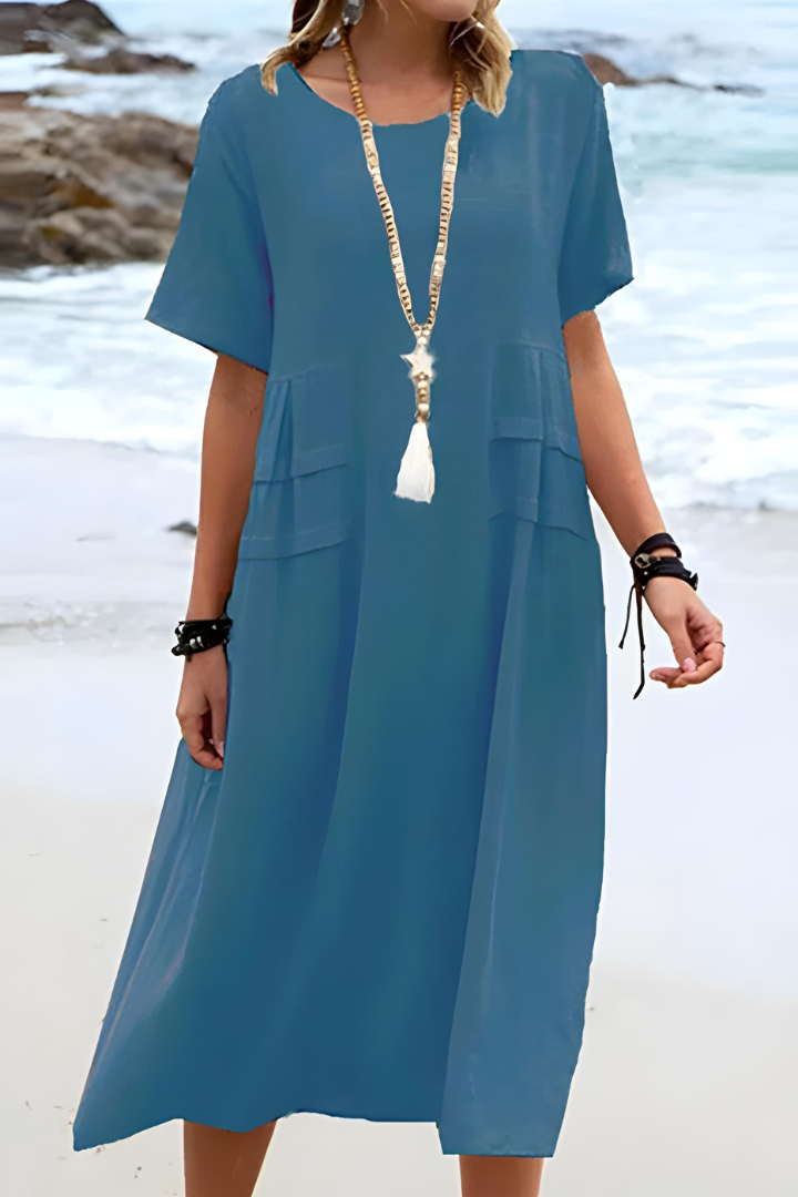 LEAH | ELEGANT LAYERED TUMMY-COVERAGE DRESS