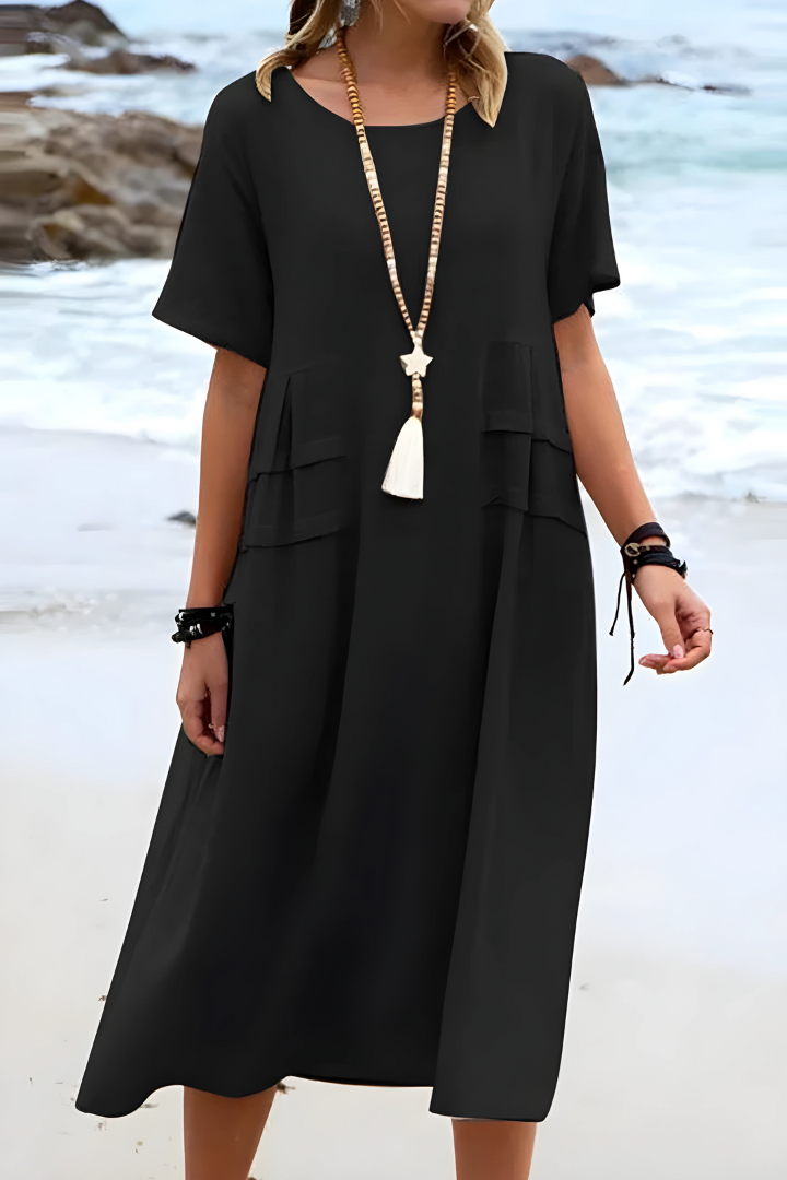 LEAH | ELEGANT LAYERED TUMMY-COVERAGE DRESS