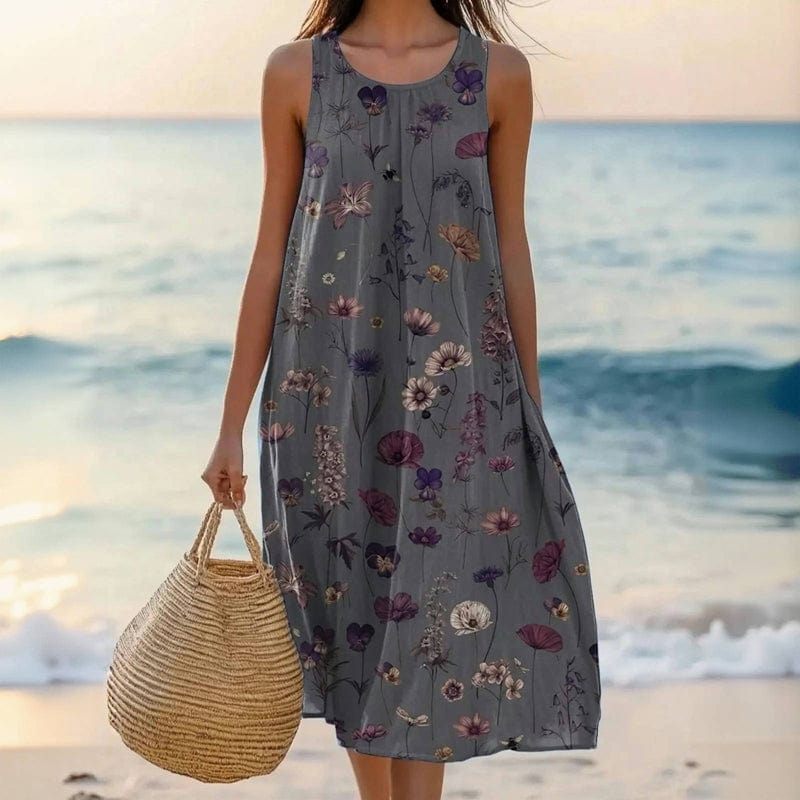 AMANDA | ELEGANT BEACH BREEZE TUMMY-COVERAGE DRESS