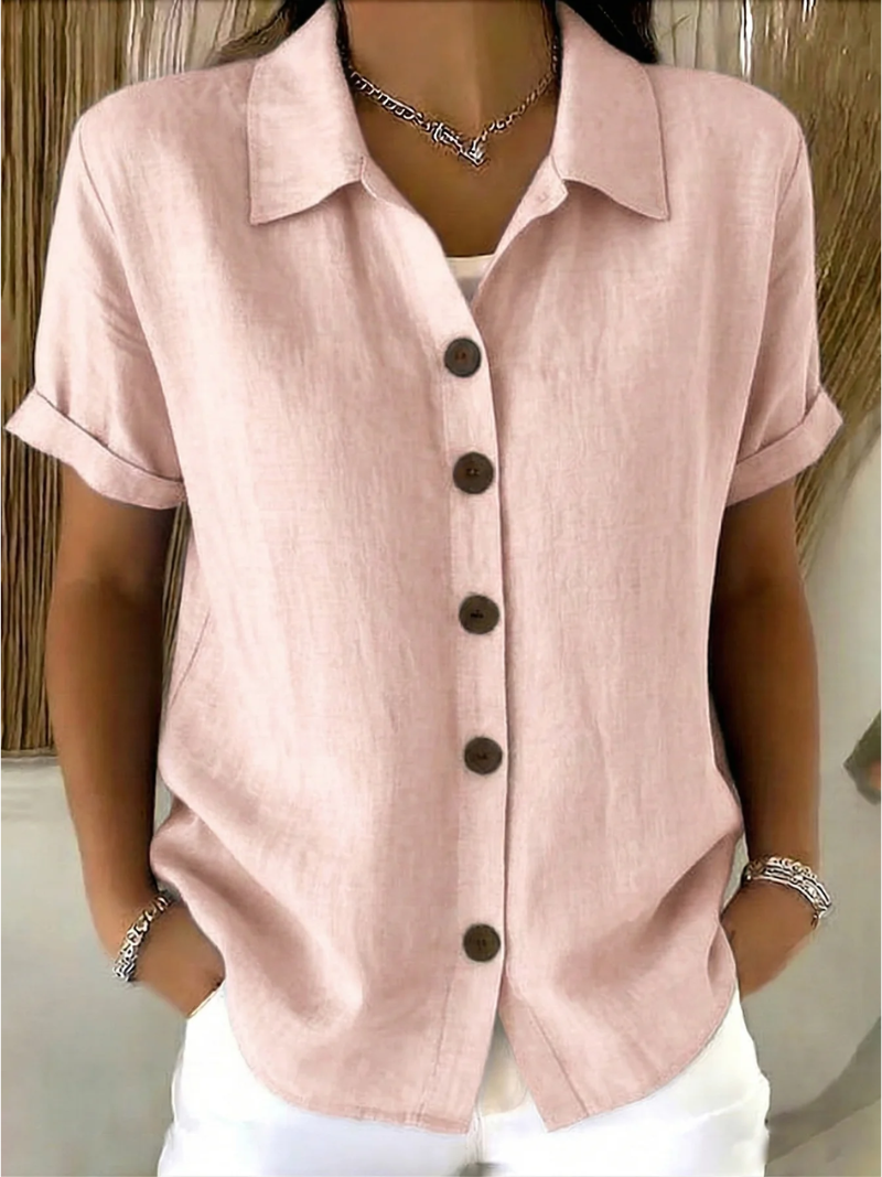 ZARA | ELEGANT BUTTON-FRONT TUMMY-COVERAGE BLOUSE