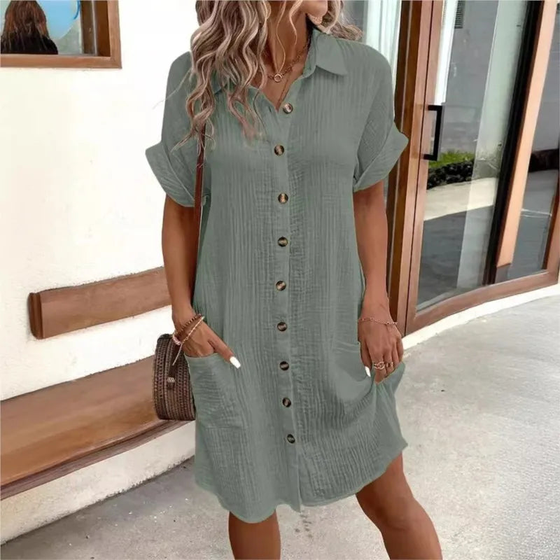 EMILY | ELEGANT TUMMY-COVERAGE SUMMER DRESS