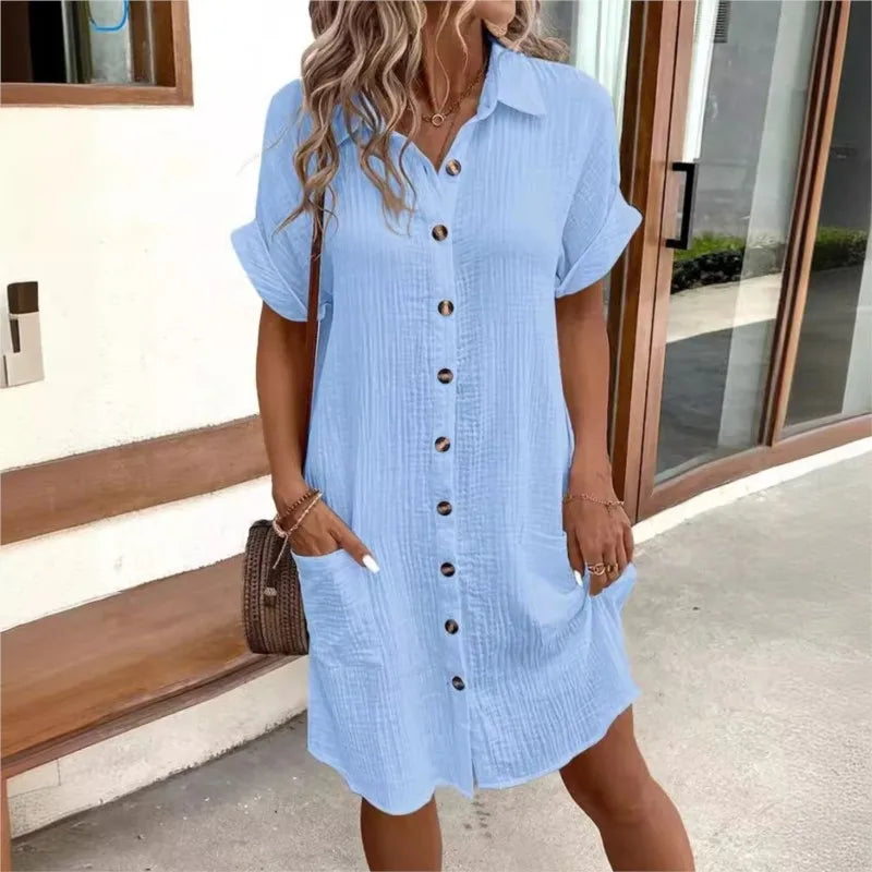 EMILY | ELEGANT TUMMY-COVERAGE SUMMER DRESS