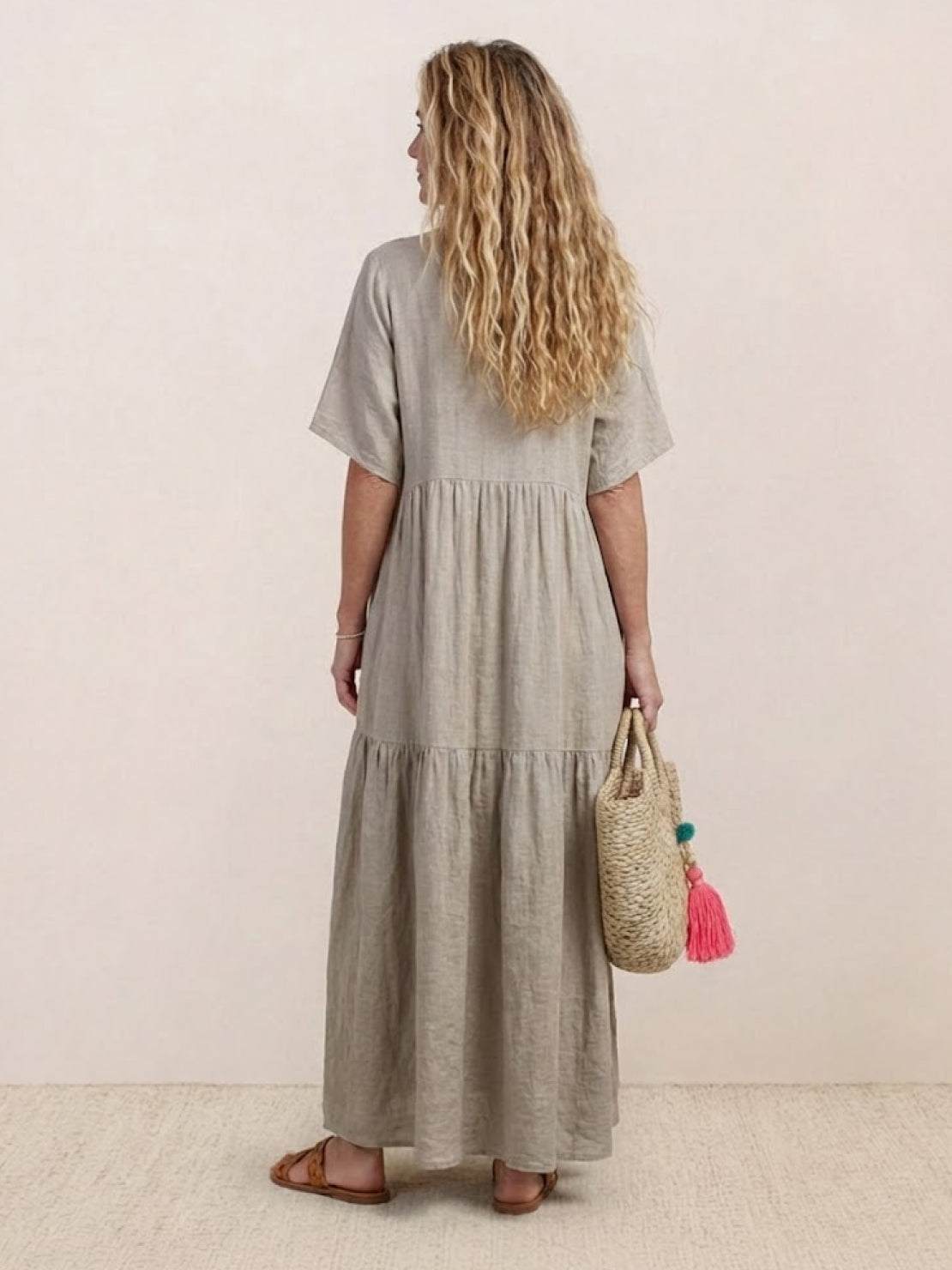 AMBER | ELEGANT TIERED TUMMY-COVERAGE MAXI DRESS