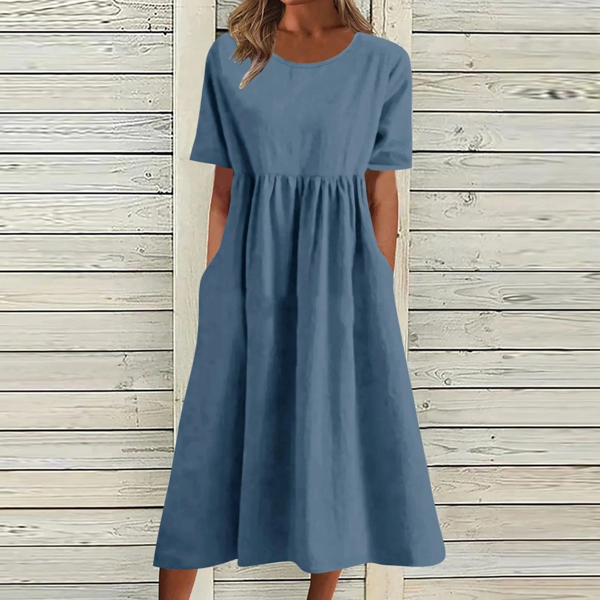 HEATHER | ELEGANT VINTAGE TUMMY-COVERAGE DRESS