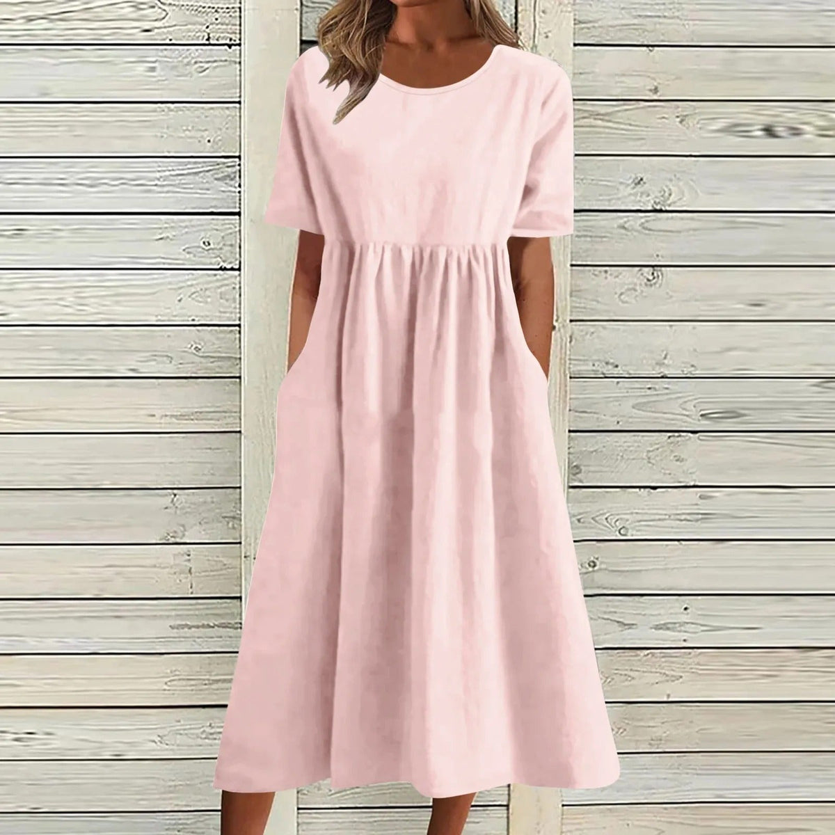 HEATHER | ELEGANT VINTAGE TUMMY-COVERAGE DRESS